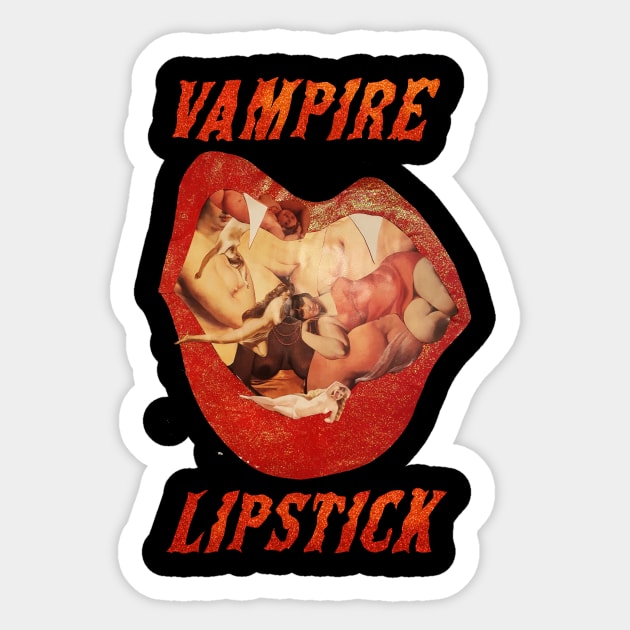 Vampire Lipstick Sticker by tuffghost